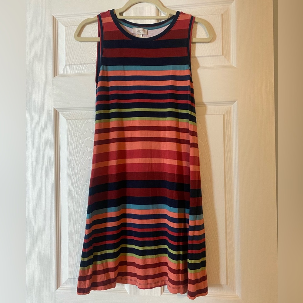 LOFT stripped tank dress